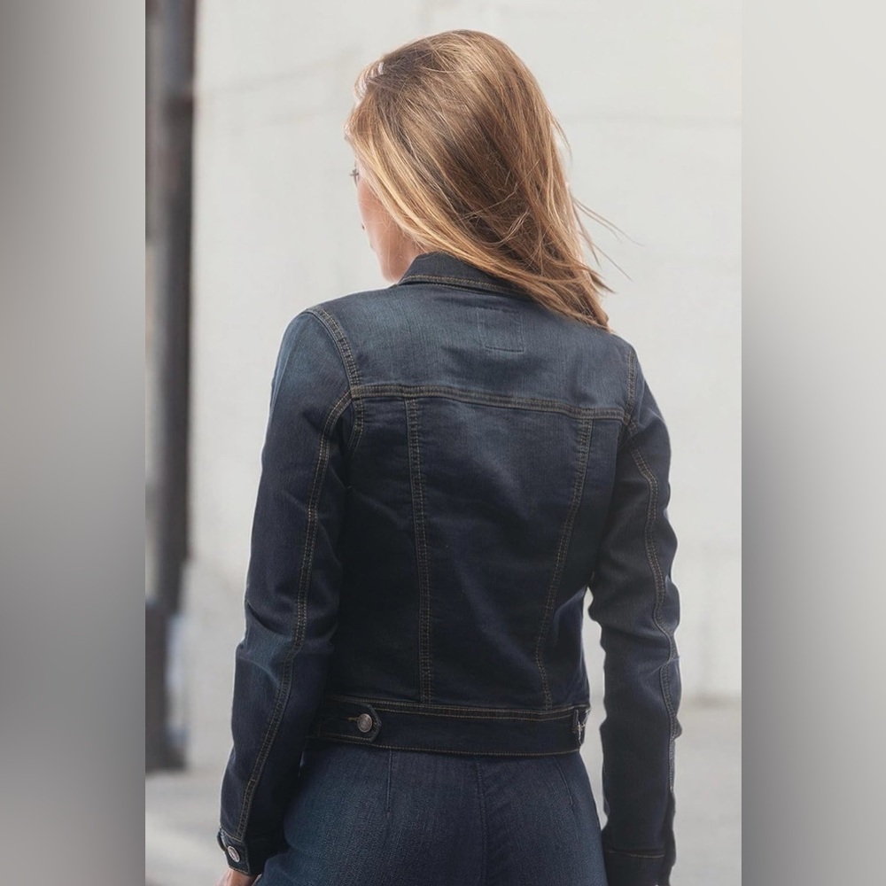Womens Basic Button Down Denim Jean Jacket - image 3